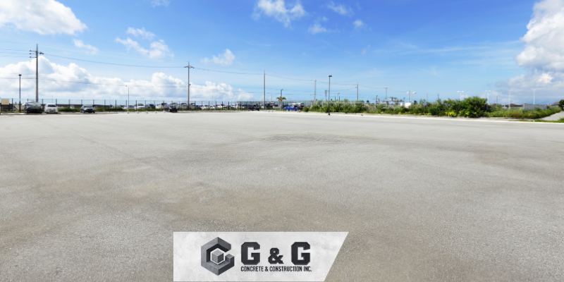 An empty parking lot
