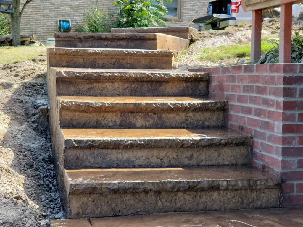 Outdoor concrete stairs
