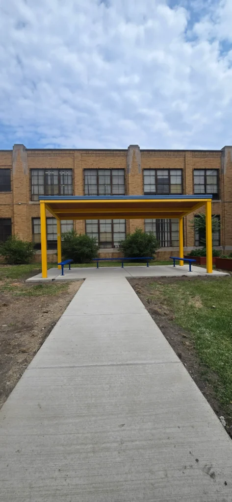 New concrete for a pavilion