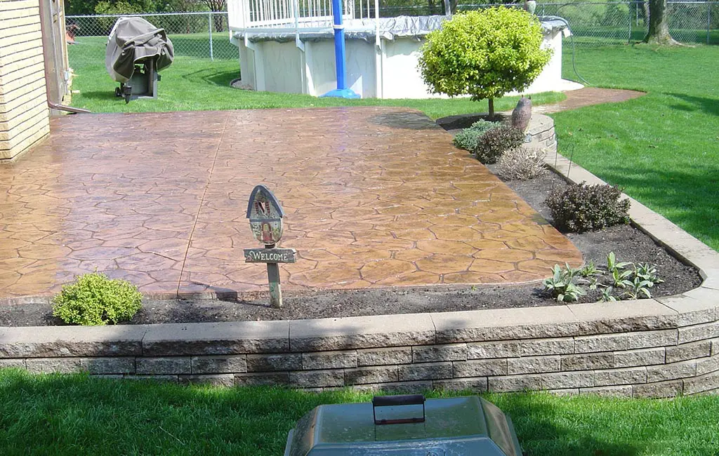 stamped concrete patio